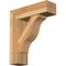 Ekena Millwork Funston Block Rough Sawn Bracket w/ Offset Brace, Western Red Cedar, 8"W x 26"D x 30"H BKT0806X26X30FST05RWR - alternate 1